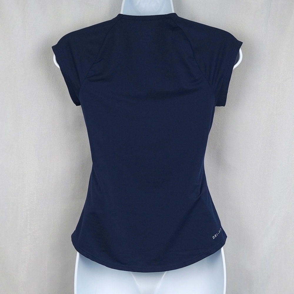 Women’s Nike Dry-Fit V-Neck Athletic Top - navy - XS - Picture 4 of 7